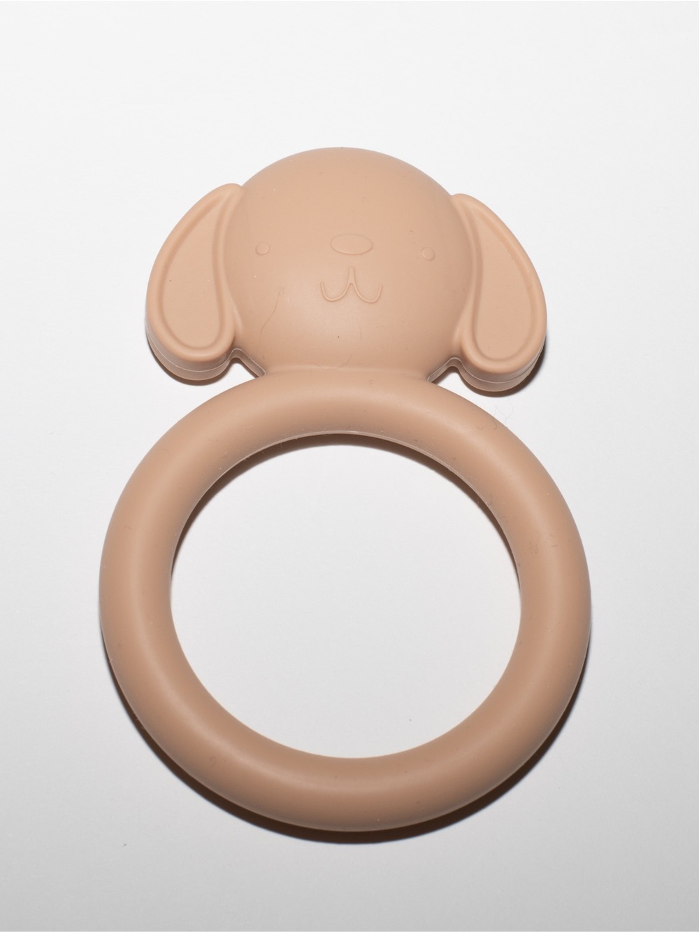 Mushie Light Brown Dog Silicone Baby Teether